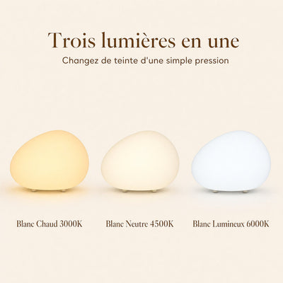 Lampe Galet LED 3 Températures 4 Tailles E27 Sassovia - Azeniah