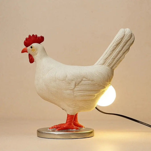 Lampe Poule Décorative - Résine Champêtre | Gallivana | Azeniah