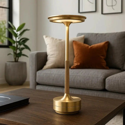 Lampe Sans Fil De Table - Métal Brossé | Orvane - vue 3 | Azeniah