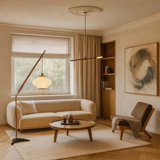 Lampe Sur Pied Salon - Courbe Métallique | Eldorin - vue 3 | Azeniah