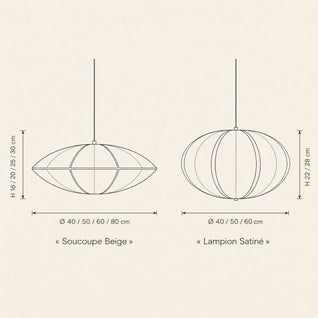 Lampion Japonais Suspension Soie Ø 40 à 80 cm | Sétalya