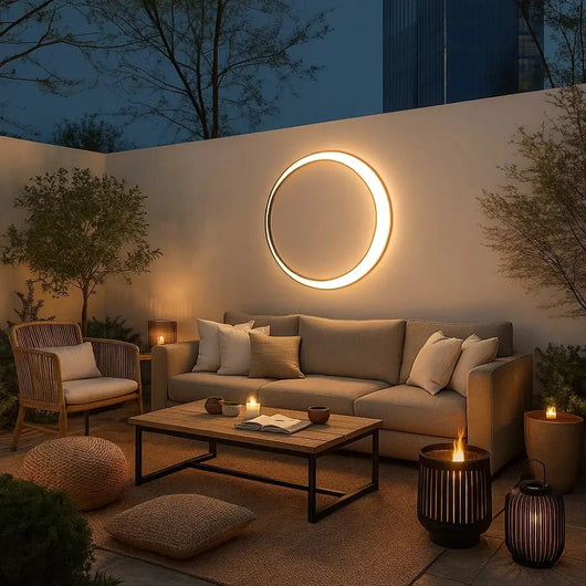 Luminaire Mural Extérieur - Anneau Lunaire | Lumira - vue 4 | Azeniah
