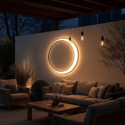Luminaire Mural Extérieur - Anneau Lunaire | Lumira - vue 3 | Azeniah