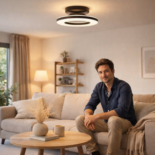 Luminaire Plafond Chambre - Courbe Dorée | Lyseva
