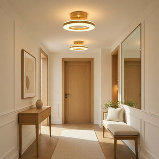 Luminaire Plafond Chambre - Courbe Dorée | Lyseva