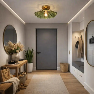 Luminaire Plafond en Verre - Courbe Florale | Elvarina