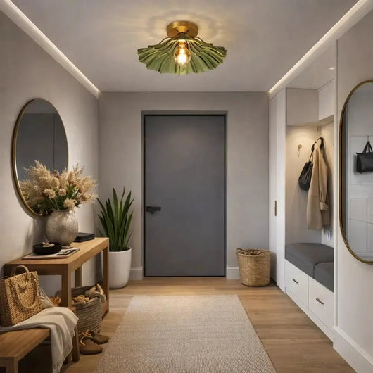 Luminaire Plafond en Verre - Courbe Florale | Elvarina - vue 4 | Azeniah
