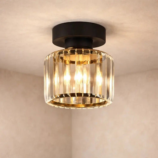 Luminaire Plafond En Verre - Ombre Douce | Lyreva - vue 4 | Azeniah