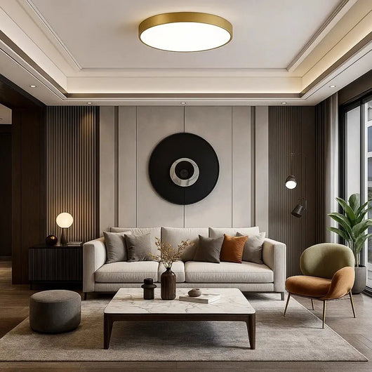 Luminaire Plafond Rond - Cercle Opale | Virona - vue 5 | Azeniah