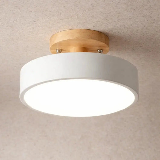 Luminaire Plafonnier Bois - Disque Naturel | Noralia - vue 2 | Azeniah