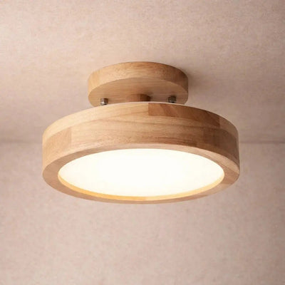 Luminaire Plafonnier Bois - Disque Naturel | Noralia - vue 5 | Azeniah