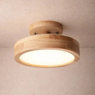 Luminaire Plafonnier Bois - Disque Naturel | Noralia