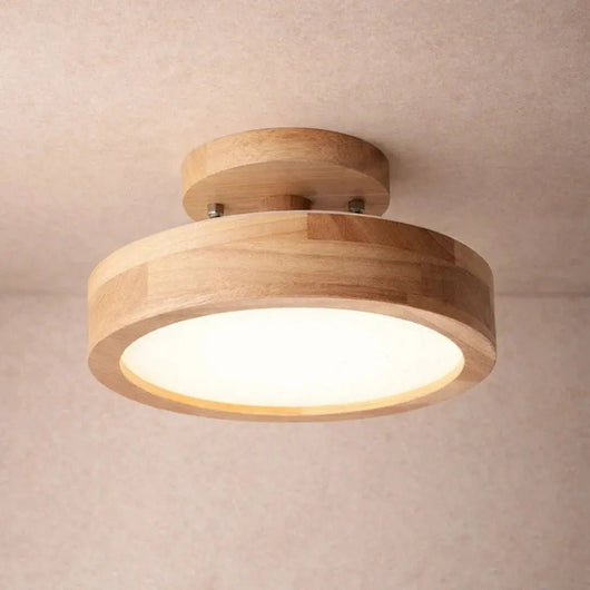 Luminaire Plafonnier Bois - Disque Naturel | Noralia - vue 5 | Azeniah