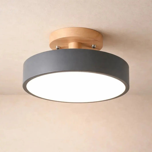Luminaire Plafonnier Bois - Disque Naturel | Noralia - vue 3 | Azeniah