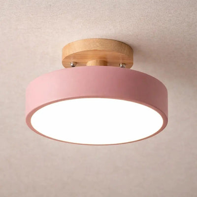 Luminaire Plafonnier Bois - Disque Naturel | Noralia - vue 4 | Azeniah