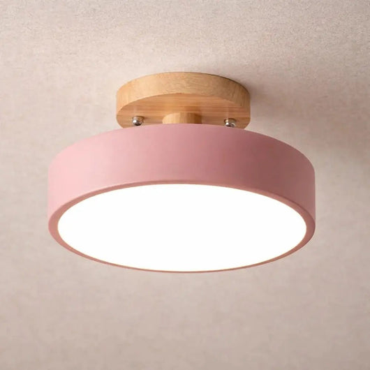 Luminaire Plafonnier Bois - Disque Naturel | Noralia - vue 4 | Azeniah