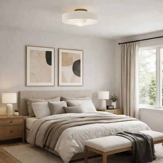 Luminaire Plafonnier LED - Globe Doré | Heliosca - vue 8 | Azeniah