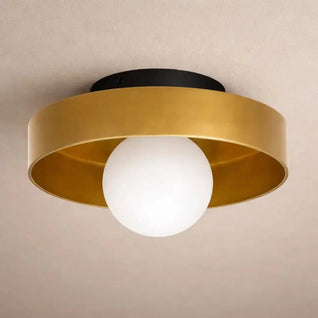 Luminaire Plafonnier LED - Globe Doré | Heliosca