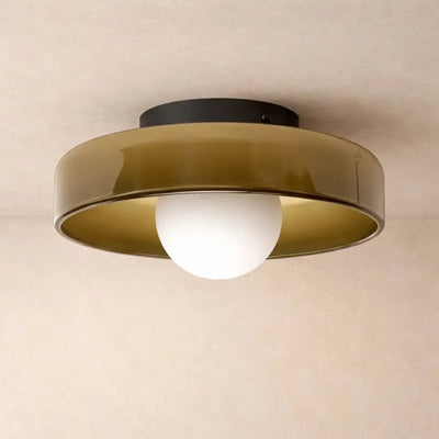 Luminaire Plafonnier LED - Globe Doré | Heliosca - vue 3 | Azeniah