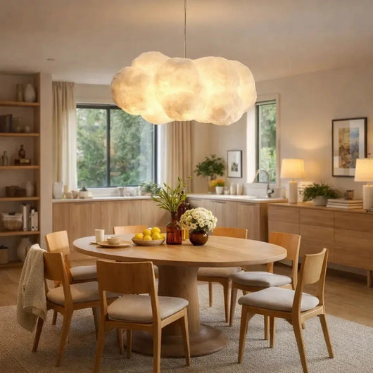 Luminaire Salle À Manger - Coton Sculpté | Nébira - Suspension luminaire Azeniah