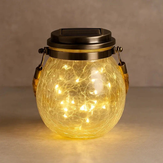 Luminaire Solaire Extérieur - Verre Craquelé | Solara | Azeniah