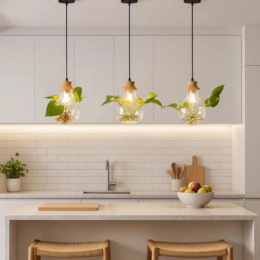 Luminaire Suspendu Lampe - Verre Végétal | Botanya - vue 3 | Azeniah