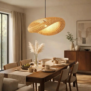 Luminaire Suspension Bambou - Fibre Tressée | Kayori