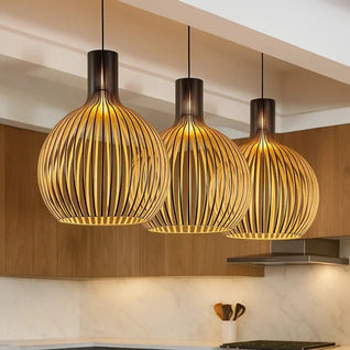 Luminaire Suspension Bois - Fibre Naturelle | Foresta