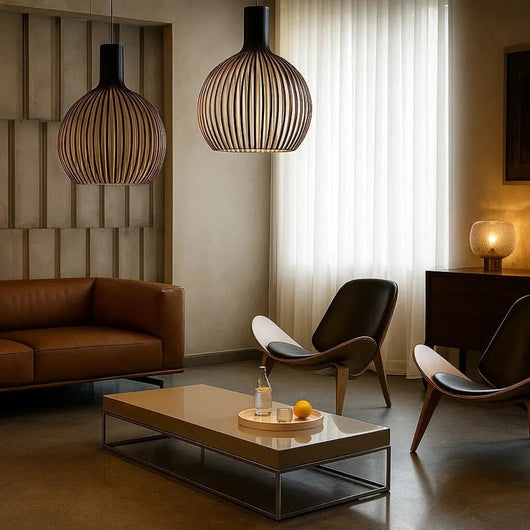 Luminaire Suspension Bois - Fibre Naturelle | Foresta - vue 2 | Azeniah