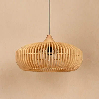 Luminaire Suspension Bois - Voile Tressé | Japana | Azeniah