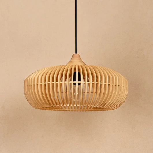 Luminaire Suspension Bois - Voile Tressé | Japana | Azeniah