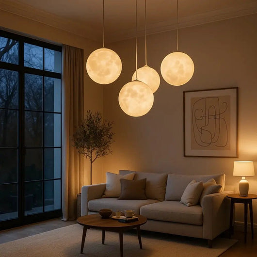 Luminaire Suspension Boule - Globe Céleste | Celestra - vue 3 | Azeniah