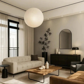 Luminaire Suspension Boule - Voile Tissé | Karya