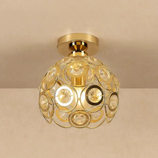 Luminaire Suspension En Verre - Éclat Doré | Glowtalia