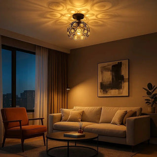 Luminaire Suspension En Verre - Éclat Doré | Glowtalia