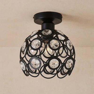 Luminaire Suspension En Verre - Éclat Doré | Glowtalia - vue 5 | Azeniah