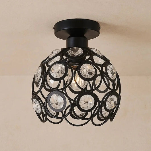 Luminaire Suspension En Verre - Éclat Doré | Glowtalia - vue 5 | Azeniah