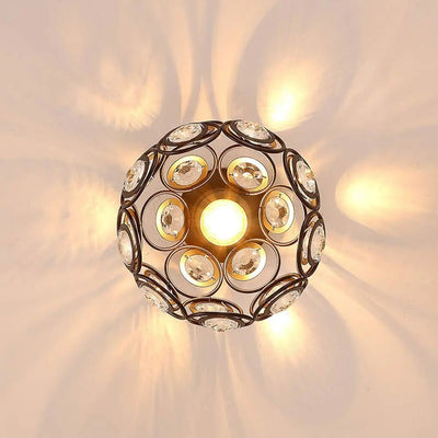Luminaire Suspension En Verre - Éclat Doré | Glowtalia - vue 6 | Azeniah