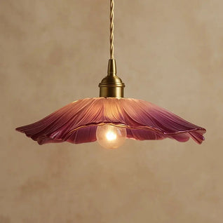 Luminaire Suspension En Verre - Pétale Flottant | Pétalia