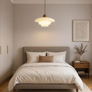 Luminaire Suspension En Verre - Sphère Opale | Korida