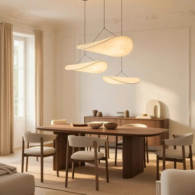 Luminaire Suspension Japandi - Voile Tressé | Lumena - vue 5 | Azeniah