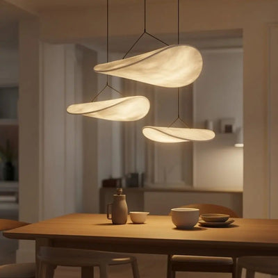 Luminaire Suspension Japandi - Voile Tressé | Lumena - vue 2 | Azeniah