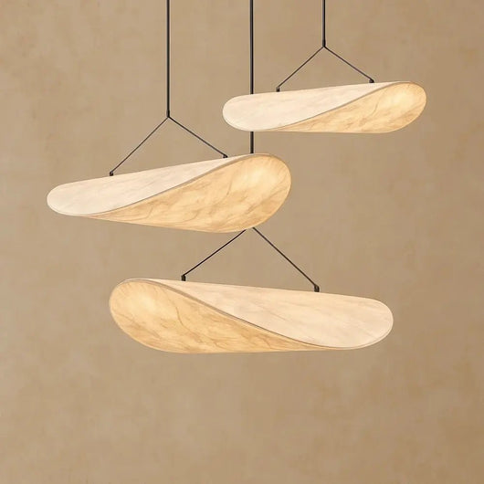 Luminaire Suspension Japandi - Voile Tressé | Lumena | Azeniah
