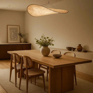 Luminaire Suspension Japandi - Voile Tressé | Lumena