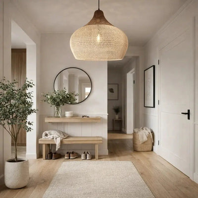 Luminaire Suspension Rotin - Ombre Naturelle | Orivala - vue 3 | Azeniah