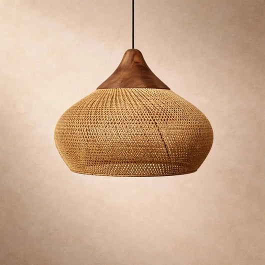 Luminaire Suspension Rotin - Ombre Naturelle | Orivala | Azeniah