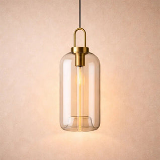 Luminaire Suspension Verre - Courbe Fluide | Célina