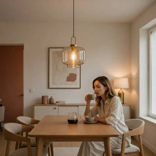 Luminaire Suspension Verre - Courbe Fluide | Célina