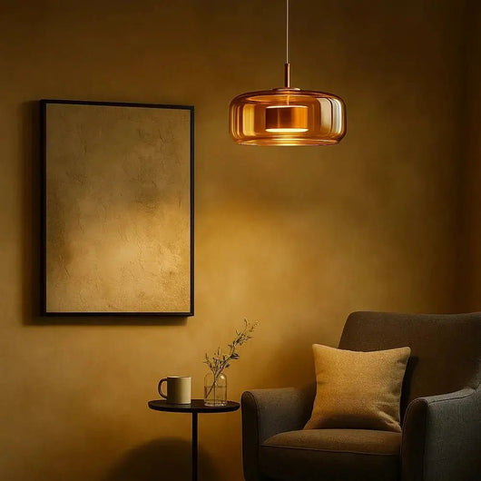 Luminaire Suspension Verre - Cristal Fumée | Ombrysa - vue 12 | Azeniah