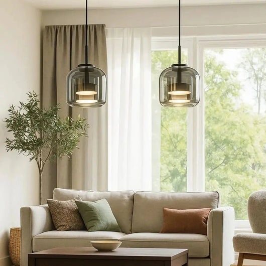Luminaire Suspension Verre - Cristal Fumée | Ombrysa - vue 14 | Azeniah